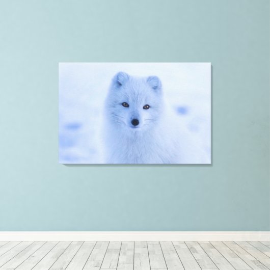 Arctic Fox Canvas Afdruk (Insitu (Houten vloer))