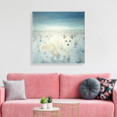 Arctic Fox Canvas Afdruk (Insitu (Woonkamer))