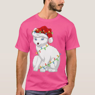 Arctic Fox Dierenvriend Xmas Santa Hat Arctic Fox T-shirt