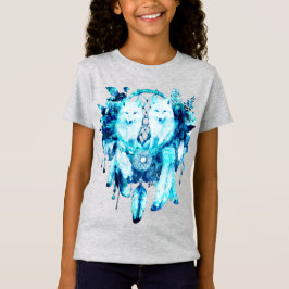 Arctic Fox Dreamcatcher Ice Blue Floral T-shirt