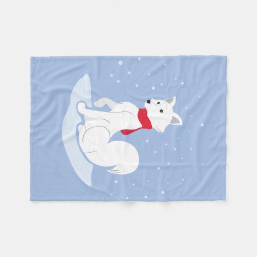 Arctic Fox Fleece Deken (Voorkant (Horizontaal))