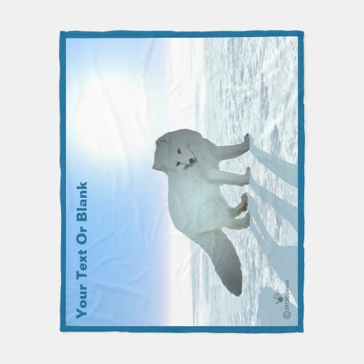 Arctic Fox Fleece Deken (Voorkant)