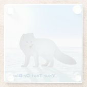 Arctic Fox Glazen Onderzetter (Achterkant)