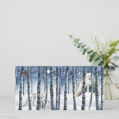 Arctic Fox in Winter Bossen met Star Holiday Kaart (Staand voorkant)