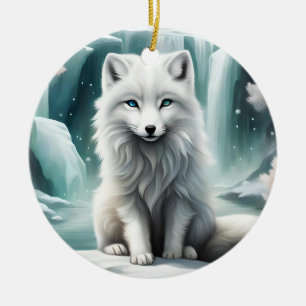 Arctic Fox Keramisch Ornament