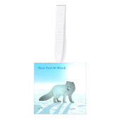 Arctic Fox Kubus Ornament (Voorkant)