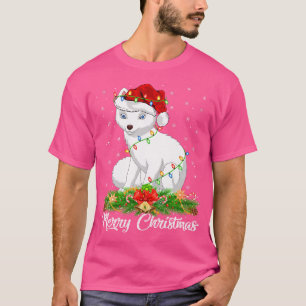 Arctic Fox Lover Matching Santa Hat Arctic Fox Chr T-shirt