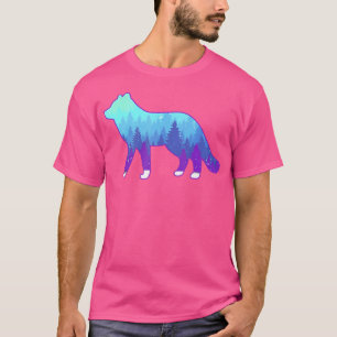 Arctic Fox met landschapsdierenprint Arctic Fox T-shirt