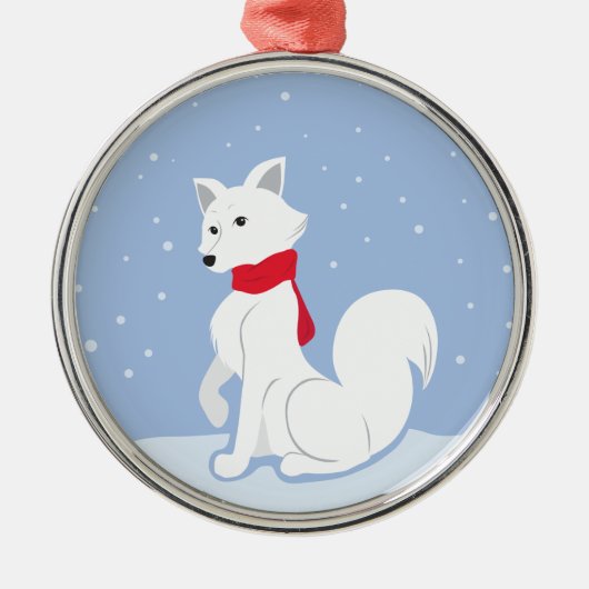 Arctic Fox Metalen Ornament (Voorkant)