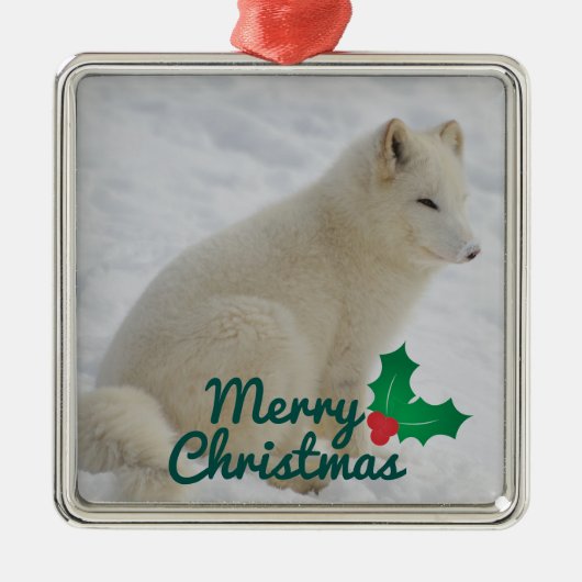Arctic Fox Metalen Ornament (Voorkant)