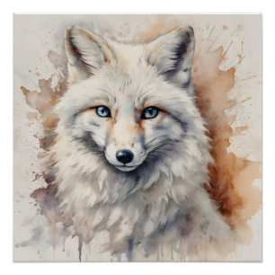 Arctic Fox no 2 Glossy Poster Perfect Poster