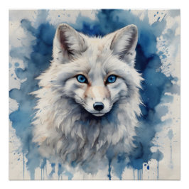 Arctic Fox no 4 Glanzend Poster Perfect Poster