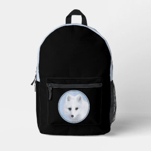 Arctic Fox Painting - Originele Wildlife Art Bedrukte Rugzak