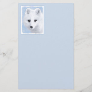 Arctic Fox Painting - Originele Wildlife Art Briefpapier