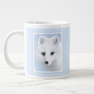 Arctic Fox Painting - Originele Wildlife Art Extra Grote Beker