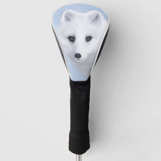 Arctic Fox Painting - Originele Wildlife Art Golfheadcover (Voorkant)