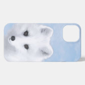 Arctic Fox Painting - Originele Wildlife Art iPhone Hoesje (Achterkant horizontaal)