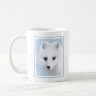 Arctic Fox Painting - Originele Wildlife Art Koffiemok