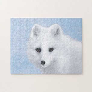 Arctic Fox Painting - Originele Wildlife Art Legpuzzel