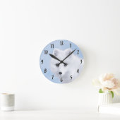 Arctic Fox Painting - Originele Wildlife Art Ronde Klok (Huis)