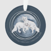 Arctic Fox Paires d'hiver Christmas Personalized (devant)