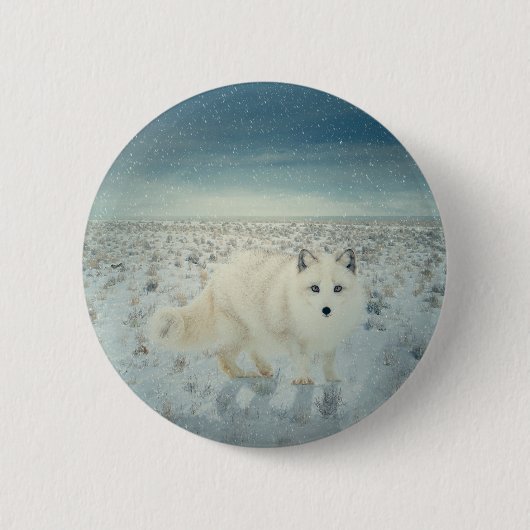 Arctic Fox Ronde Button 5,7 Cm (Voorkant)