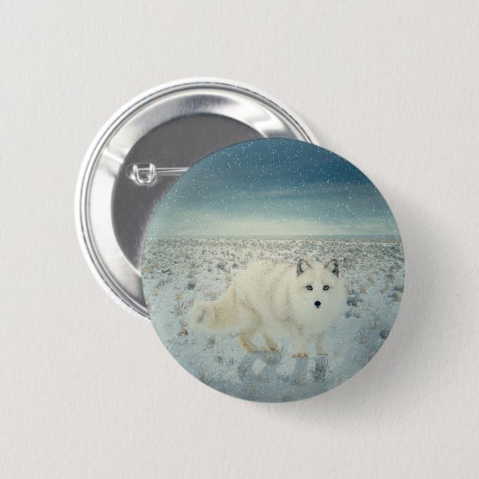 Arctic Fox Ronde Button 5,7 Cm (Voorkant /achterkant)
