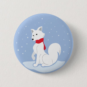 Arctic Fox Ronde Button 5,7 Cm