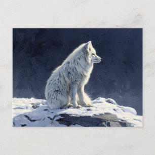 Arctic Fox schilderij Briefkaart