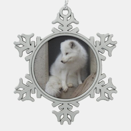 Arctic Fox Snowflake Ornament (Voorkant)