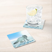 Arctic Fox Vierkante Kartonnen Onderzetter (Insitu)