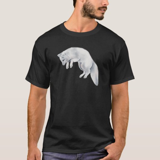Arctic Fox Winter Drawing T-shirt (Voorkant)