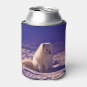 Arctic Fox Winter Snow Landscape Blikjeskoeler (Blikje Voorkant)