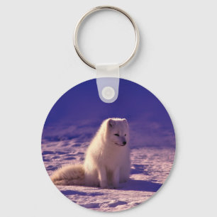 Arctic Fox Winter Snow Landscape Sleutelhanger