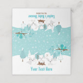 Arctic Foxes Winter Wonderland Baby shower (Buitenkant ongevouwen)