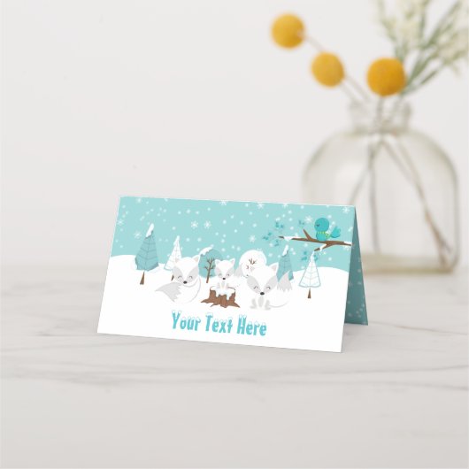 Arctic Foxes Winter Wonderland Baby shower (Voorkant)