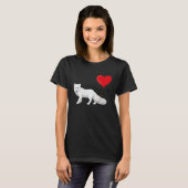 Arctic Foxes With Heart Balloon Valentines Day Lov T-shirt (Voorkant volledig)