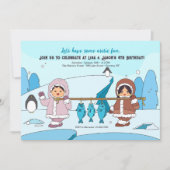 Arctic Fun Anniversaire Fête Invitation (Devant)