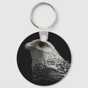 Arctic Gyrfalcon Portrait Painting Sleutelhanger