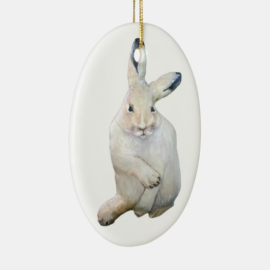 Arctic Hare Keramisch Ornament (Rechts)