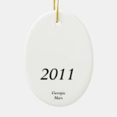 Arctic Hare Keramisch Ornament (Achterkant)