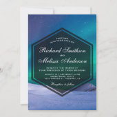 Arctic Ice Aurora Polar Lights Weddenschap Kaart (Voorkant)