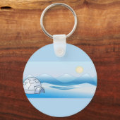 Arctic Igloo Blue Sleutelhanger (Voorkant)