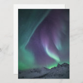 Arctic Lights-kaart Save The Date (Voorkant / Achterkant)