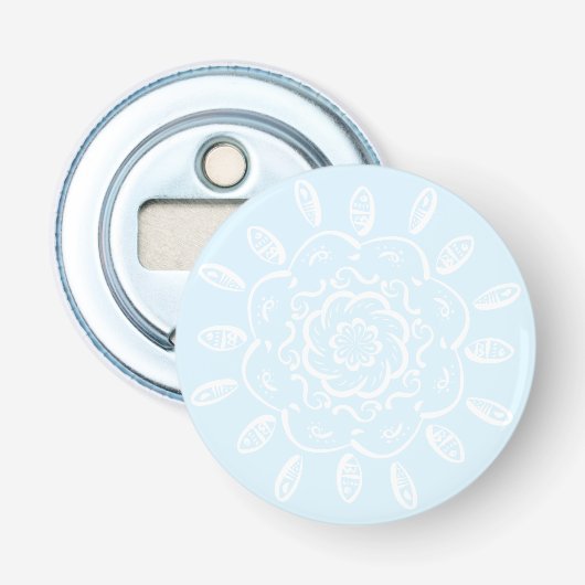 Arctic Mandala Button Flesopener (Voorkant)