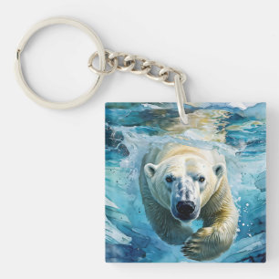 Arctic Mirage: de zwemmende monarch Sleutelhanger