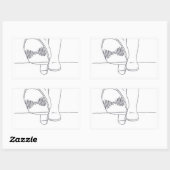 Arctic Monkeys ontwerp Rechthoekige Sticker (Vel)