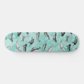 Arctic Narwhals en Belugas Pattern Skateboard (Horizontaal)