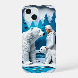 Arctic Paper Winter Magic ✨ Scène de l'ours polair