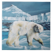 Arctic Polar Beer Blauw Tegeltje (Voorkant)